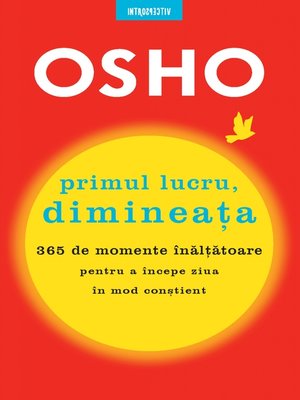 cover image of OSHO Primul Lucru, Dimineata